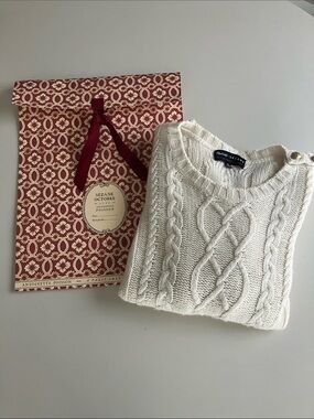 Miadewell et Sezane Cable-Stitch Crewneck Sweater